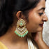 Kundan Peacock Chandbali Earrings from Trenzify Store.
