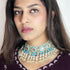 Mint Meenakari & Kundan Necklace Set from Trenzify Store.