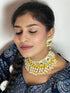 Yellow Meenakari & Kundan Necklace Set from Trenzify Store.