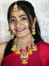 Yellow Kundan & Bead Necklace Set from Trenzify Store.