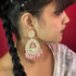 Light Pink Beaded Teardrop Kundan Earrings from Trenzify Store.