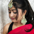 Mint Kundan Pearl Earrings & Maang Tikka Set from Trenzify Store.