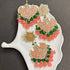 Peach & Green Enamel Kundan Earrings & Maang Tikka Set from Trenzify Store.