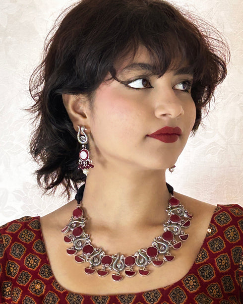 Oxidised Necklace Set