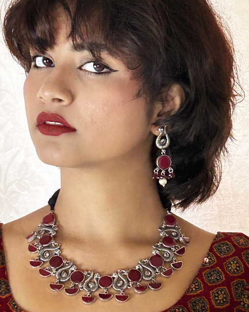 Oxidised Necklace Set