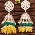 Cascading Kundan Bead Jhumka Earrings from Trenzify Store.