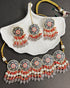 Grey Meenakari & Bead Necklace Set from Trenzify Store.