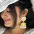 Floral Meenakari Kundan Jhumka Earrings from Trenzify Store.