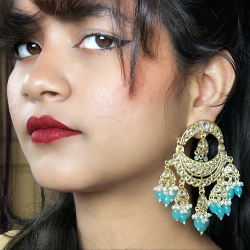Pearl Chandbali Earrings from Trenzify Store.