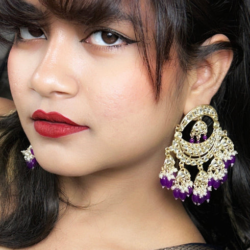 Pearl Chandbali Earrings from Trenzify Store.