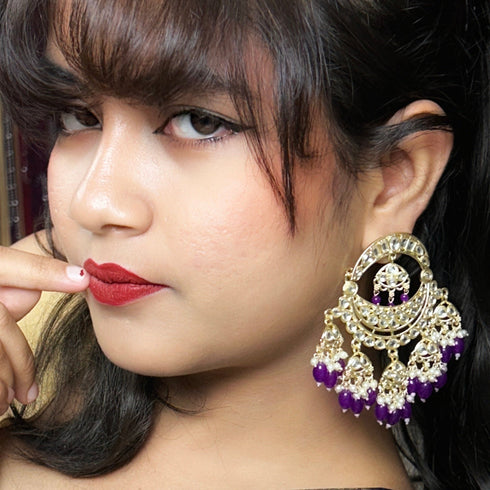 Pearl Chandbali Earrings from Trenzify Store.