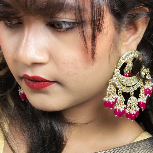 Pearl Chandbali Earrings from Trenzify Store.