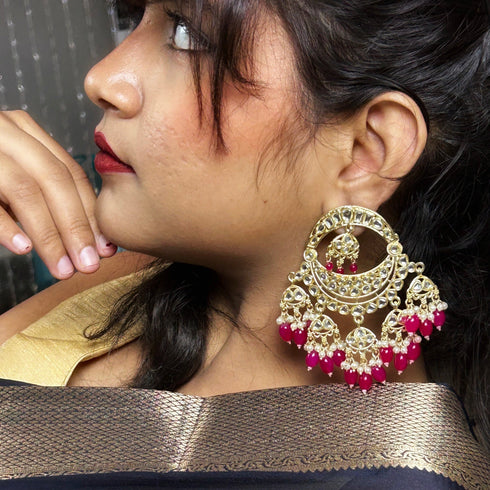 Pearl Chandbali Earrings from Trenzify Store.