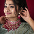 Rani Pink Meenakari Necklace Set from Trenzify Store.