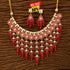 Red Meenakari Necklace Set from Trenzify Store.