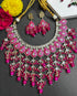 Rani Pink Meenakari Necklace Set from Trenzify Store.
