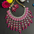 Rani Pink Meenakari Necklace Set from Trenzify Store.