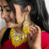 Yellow Kundan Necklace Set from Trenzify Store.