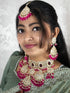 Rani Pink Kundan Necklace Set from Trenzify Store.