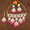 Rani Pink Kundan Necklace Set from Trenzify Store.