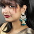 Kundan & Beaded Statement Chandbali Earrings from Trenzify Store.
