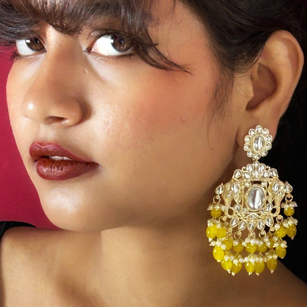 Pearl & Stone Chandbali Earrings from Trenzify Store.