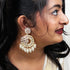 Kundan Floral Circle Earrings with Pearl Drops from Trenzify Store.