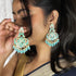Crescent Bloom Meenakari Chandbaalis from Trenzify Store.