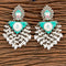 Boho Meenakari Pearl Cascade Earrings from Trenzify Store.