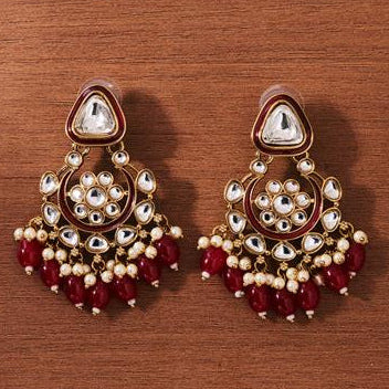 Royal Rani Kundan Chand Earrings