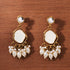 Raw Stone Pearl Cluster Earrings from Trenzify Store.