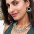 Oxidised Silver Pearl Necklace Set from Trenzify Store.