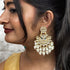 Kundan Pearl Dome Earrings from Trenzify Store.
