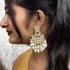 Kundan Pearl Dome Earrings from Trenzify Store.