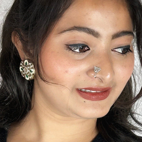 Regal Kundan Blossom Studs from Trenzify Store.