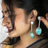 Oval Stone Drop Earrings from Trenzify Store.