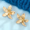 Anti Tarnish Graceful Floral Petal Stud Earrings from Trenzify Store.
