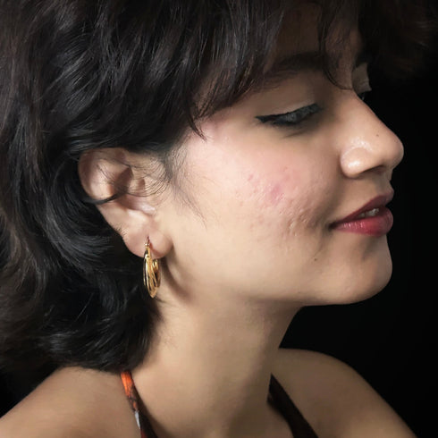 Anti Tarnish Sleek Crescent Hoop Earrings from Trenzify Store.