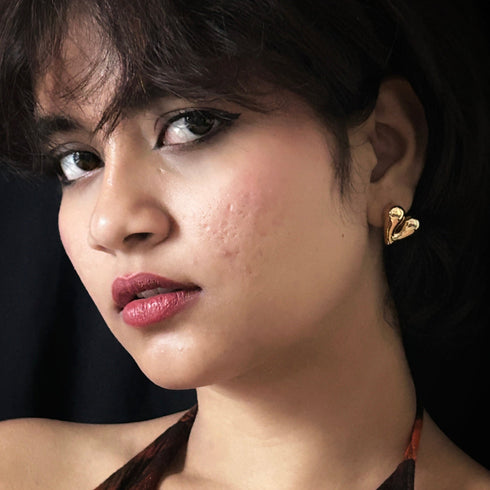 Anti Tarnish Sleek Heart-Shaped Stud Earrings from Trenzify Store.