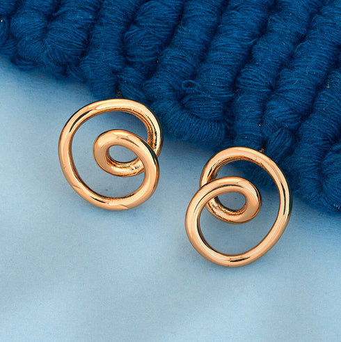 Anti Tarnish Earrings Elegant Spiral Hoop Earrings from Trenzify Store.