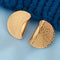 Anti-tarnish golden half-moon earrings with hammered texture, stylish and durable jewelry for women - from Trenzify Store.