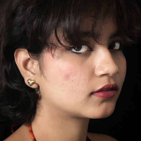 Elegant Heart-Shaped Stud Earrings from Trenzify Store.