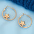 Anti Tarnish Star-Accent Hoop Earrings from Trenzify Store.