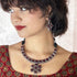Oxidised Maroon Stone Necklace Set from Trenzify Store.