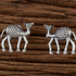 Oxidized Silver Camel Motif Stud Earrings from Trenzify Store.