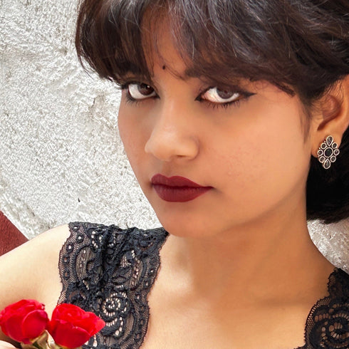 Vintage Gemstone Stud Earrings from Trenzify Store.