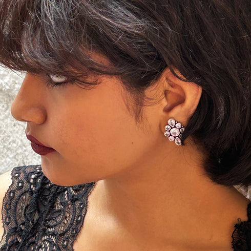 Vintage Gemstone Stud Earrings from Trenzify Store.