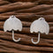 Oxidized Silver Umbrella Design Stud Earrings from Trenzify Store.