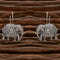 Oxidized Silver Elephant Dangler Earrings from Trenzify Store.