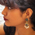 Dual-Tone Temple Drop Earrings from Trenzify Store.